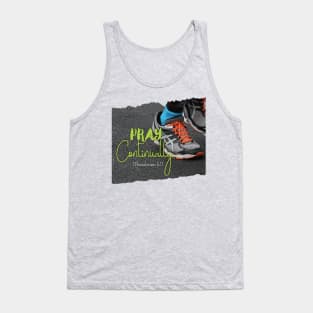 Christian Prayer Warriors Pray Continually - 1 Thessalonians 5:17 | Christian Design Tank Top